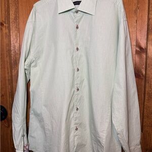 Jared Lang Light Green Men's Casual Shirt Size XL